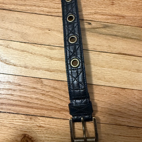 Dior Cannage Leather Belt Black Gold Sz 80 New main image 11